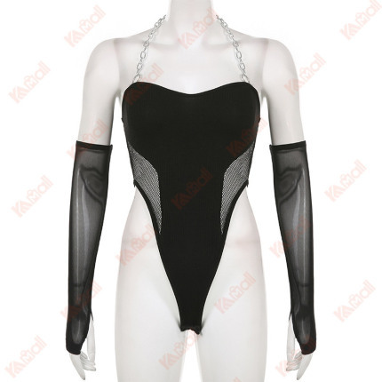 black body suit plain pattern